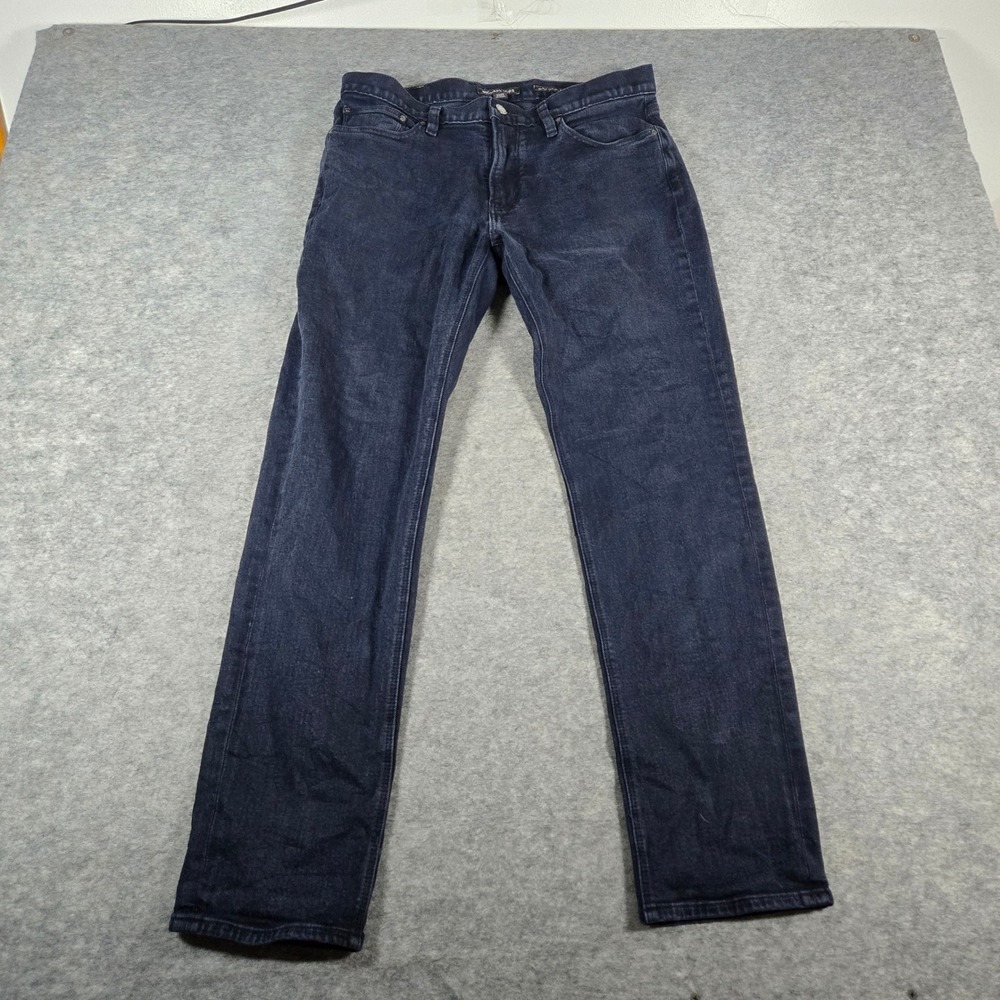 Michael Kors Mens Blue Grant Classic Fit Straight Leg Jeans 33x32